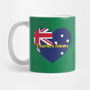 Charters Towers QLD Australia Australian Flag Heart Mug